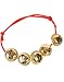 Christmas Santa Claus Red Gold Jingle Bells Bracelet