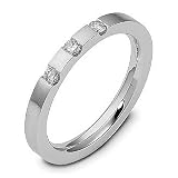 14 Karat White Gold Stackable Diamond Band Ring
