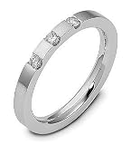 14 Karat White Gold Stackable Diamond Band Ring