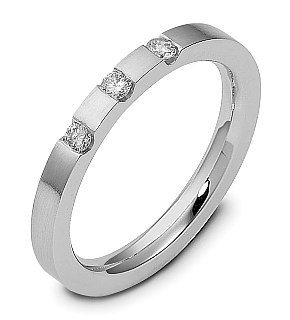14 Karat White Gold Stackable Diamond Band Ring