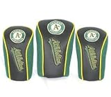 Oakland Athletics Mesh Golf Barrel Head Cover Set