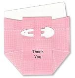 Pink Dotted Diaper Thank-you Cards - Set of 10