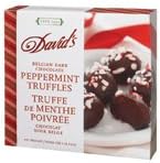 David's Belgian Dark Chocolate Peppermint Truffles 4.2 Oz