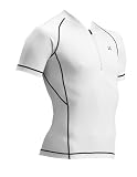 CW-X Men's LiteFit Running Short Sleeved Zip-T