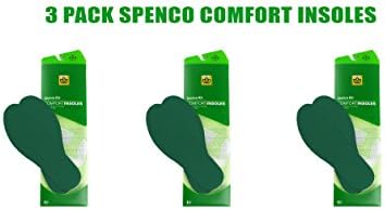 Spenco RX Comfort Insoles Three Pair Pack (Size #4 Women's 11-12 Men's 10-11)