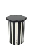 T&G Line Art Tea Jar in Black Stripe Ceramic (Gift Box) d12x16cm