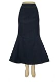 Plus Size Blue Denim Skirt