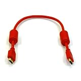 Premium 1.5ft (0.5M) Ultra-High Speed HDMI Cable - 120 Hz - Version 1.3 Category 2 - 1080p - PS3 - Blu-Ray - XBox360 - RED Color