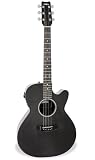RainSong A-WS1000NT Advanced Series Deep Body Cutaway Natural Graphite Acoustic-Electric Guitar