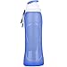 Foldable Silicone Sports Water Bottle BPA Free FDA Approved 100% Food Grade Silicone, Collapsible Unbreakable Leak Proof Reusable Ice Pack 17 Oz 500ml