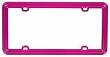 Car Plastic License Plate Frame - Hot Pink
