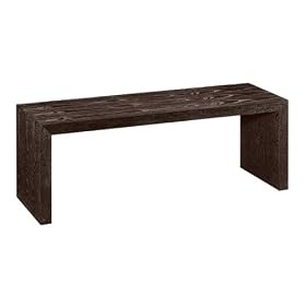 Pair Of Double Benches In Chocolate Veneer by