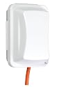 Taymac MM410W Weatherproof Single Outlet Cover Outdoor Receptacle Protector, 2-3/4 Inches Deep, White
