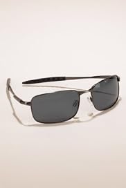 UV Protection Polarised Square Rubber Tip Sunglasses [T09-6673-S]