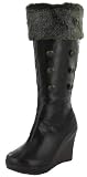 VOLATILE Sasha Womens Leather Wedge Heels Boots Shoes Brown Fur Zip Up Suede Dress Casual 31k1gmuVseL. SL160 VOLATILE Sasha Womens Leather Wedge Heels Boots Shoes Brown Fur Zip Up Suede Dress Casual
