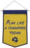 Notre Dame Fighting Irish Play Like A Champion Today Wool 12x18 Mini Banner