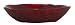 Red Glass Small Bowl with Leaf Design 7.25"D