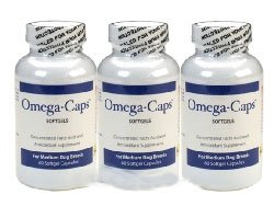 3 Pack Omega-Caps - For MEDIUM Dogs (180 Softgel Capsules)