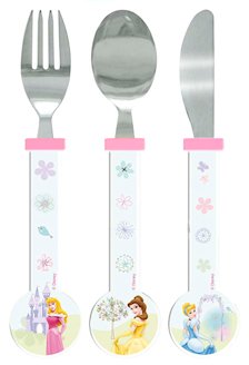 Childrens Toyshop  Toys : Disney Princess 'Crowned With Beauty' 3pc Cutlery Set