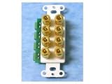 Cables To Go - 37082 - 4 Pair Speaker Post Decora Wallplate White