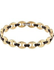 Amalfi™ Titanium Link Bracelet 08.50 Inch Black And Gold lated Tb706