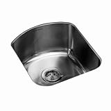 American Standard 7507.000.075 Culinaire 18-Inch Undercounter Mount Island Sink, Stainless Steel