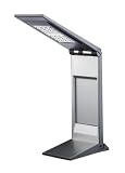 Normande Lighting LED Foldable Desk Lamp. 13″ in Height with Silver Painted Finish.