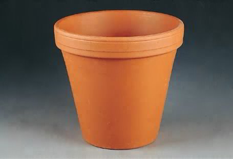 Ton Blumentopf 22 cm Natur