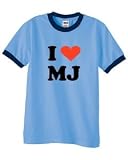 I LOVE MJ on Adult & Youth Cotton Ringer T-Shirt (in 21 colors)