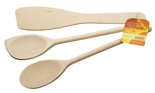 Kitchen Craft Beech Wood Utensils, Set of Three