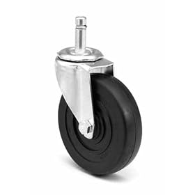 ER Wagner Light Duty Stem Swivel Caster 3 Inch Soft Rubber Wheel 100 lbs Load Capacity by ER Wagner