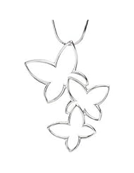 Butterfly Metal Fashion Pendant Sterling Silver 84357