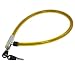 Como Flexible Steel Wire Wound Cable Bicycle Bike Lock Yellow w Keys