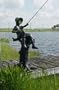 Fresh Catch (Boy Fishing) Bronze Garden Statue - 70" High