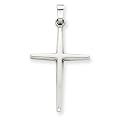 14k White Gold Polished Cross Charm