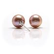 HinsonGayle AAA 8.0-8.5mm Pink Pearl Stud Earrings (14kWG)