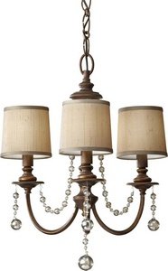 Murray Feiss F2723/3 Clarissa 3 Light Chandelier with Beaded Accents, Firenze Gold On Sale