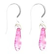 Anna Perrone Pink Dagger Earrings finished with .925 Sterling Silver