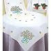 Violets & Ribbons Table Topper & Table Runner Stamped Cross-Stitch Kit