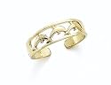 14K 3 Dolphins toe ring - GH24278