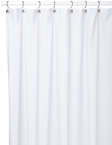 Carnation Home Fashions 72 Long by 108-Inch Wide Extra Wide Vinyl Shower Curtain, Super Clear