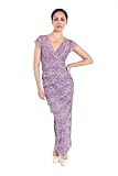 Empire Waist Cap Sleeve Long Dress with Lace and Sequin Tiers