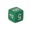 Chessex Opaque 16mm Dice, Green with white d6 with numbers