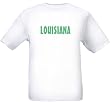 LOUISIANA - GREEN LETTERING - State-series - White T-shirt