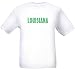 LOUISIANA - GREEN LETTERING - State-series - White T-shirt