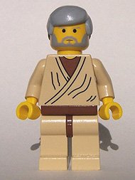 LEGO Star Wars Minifigur - Obi-Wan Kenobi, alt, mit grauen Haaren
