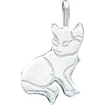 cat charm silver