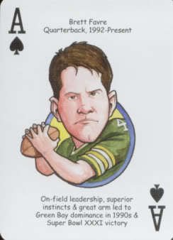 Brett Favre - Oddball Green BAY Packers Playing Card