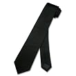 SILK Narrow NeckTie Skinny BLACK Thin Men's Neck Tie