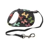  : Designer Retractable Dog Leash Lead - Colorful Bones by Sarut Pylones